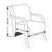 Kit 5 Poltronas Para Sala de Espera Recepção Bege Em Courino Com Braços de Madeira Decorativa Confortável Até 120 kg - PCM