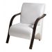 Kit 5 Poltronas Para Sala de Espera Recepção Branco Em Courino Com Braços de Madeira Decorativa Confortável Até 120 kg - PCM