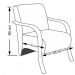 Kit 5 Poltronas Para Sala de Espera Recepção Branco Em Courino Com Braços de Madeira Decorativa Confortável Até 120 kg - PCM