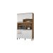 Kit Armário De Cozinha Compacta Branco Multiuso Espaçoso Com 5 Portas 2 Gavetas 1,20 Luxo Pm
