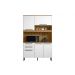 Kit Armário De Cozinha Compacta Branco Multiuso Espaçoso Com 5 Portas 2 Gavetas 1,20 Luxo Pm
