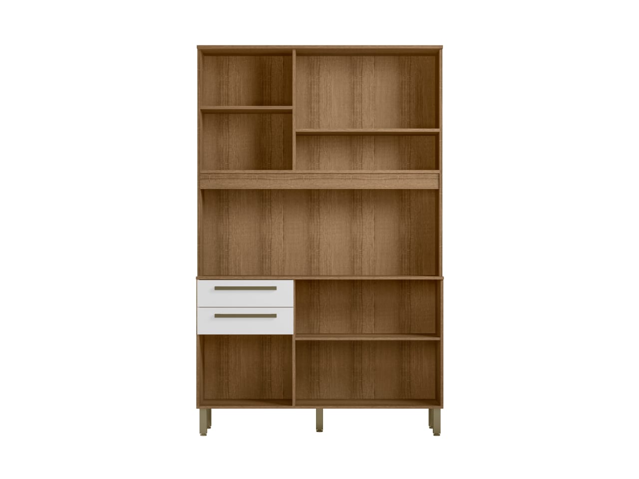 Kit Armário De Cozinha Compacta Branco Multiuso Espaçoso Com 5 Portas 2 Gavetas 1,20 Luxo Pm