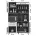 Kit Armário De Cozinha Compacta Preto com Marrom Multiuso Espaçoso Com 5 Portas 2 Gavetas 1,20 Luxo Pm