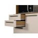Kit Armário De Cozinha Compacta Ripado Arenas Multiuso Espaçoso Com 5 Portas 2 Gavetas 1,20 Luxo Pm