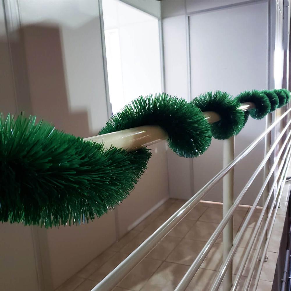 Festão Largo Pet 11 Fitas para Decoração de Natal 10cm com 5 Metros Magizi Verde