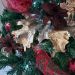 Galho Chifre de Cervo para Decoração Natalina Arranjo 48cm Magizi Dourado com Glitter