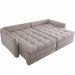 Sofá Cama Retátil E Reclinável Captiva Linho Cinza 2,24 M