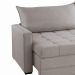 Sofá Cama Retátil E Reclinável Captiva Linho Cinza 2,24 M