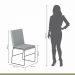 Conjunto Sala de Jantar Mesa 110cm Mdf Bp com 4 Cadeiras Dubai Mais Decor Linho Cinza Claro/Preto Fosco/Siena