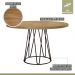 Conjunto Sala de Jantar Mesa 110cm Mdf Bp com 4 Cadeiras Dubai Mais Decor Linho Cinza Claro/Preto Fosco/Siena