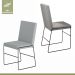 Conjunto Sala de Jantar Mesa 110cm Mdf Bp com 4 Cadeiras Dubai Mais Decor Linho Cinza Claro/Preto Fosco/Siena