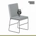 Conjunto Sala de Jantar Mesa 110cm Mdf Bp com 4 Cadeiras Dubai Mais Decor Linho Cinza Claro/Preto Fosco/Siena