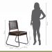 Conjunto Sala de Jantar Mesa Espanha 180cm com 6 Cadeiras em Aço e Junco Madri Mais Decor Courissimo Marrom/Mocaccino/Grafite/Junco Carvalho