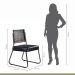 Conjunto Sala de Jantar Mesa Espanha 180cm com 6 Cadeiras em Aço e Junco Madri Mais Decor Courissimo Preto/Mocaccino/Preto/Junco Carvalho