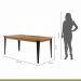 Conjunto Sala de Jantar Mesa Espanha 180cm com 6 Cadeiras em Aço e Junco Madri Mais Decor Courissimo Preto/Siena/Preto/Junco Carvalho