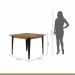 Conjunto Sala de Jantar Mesa Espanha 90cm com 4 Cadeiras em Aço e Junco Madri Mais Decor Linho Claro/Siena/Grafite/Junco Carvalho