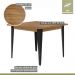 Conjunto Sala de Jantar Mesa Espanha 90cm com 4 Cadeiras em Aço e Junco Madri Mais Decor Linho Claro/Siena/Grafite/Junco Carvalho