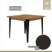 Conjunto Sala de Jantar Mesa Espanha 90cm com 4 Cadeiras em Aço e Junco Madri Mais Decor Linho Claro/Siena/Preto/Junco Carvalho