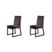 Conjunto com 2 Cadeiras Hera V Marrom Escuro 98 cm