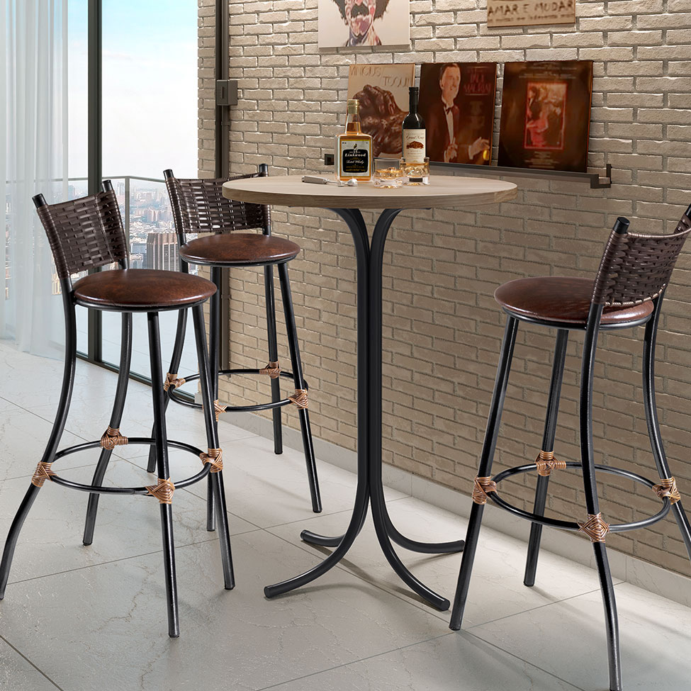 Mesa Bistrô Redonda Belle Preta e Siena