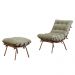 Poltrona e Puff M06 Mais Decor Cobre/Linho Bege