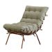 Poltrona e Puff M06 Mais Decor Cobre/Linho Bege