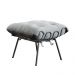 Poltrona e Puff M07 Mais Decor Preto/Linho Cinza