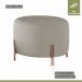 Puff Girassol Mais Decor Cobre/Linho Areia