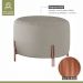 Puff Girassol Mais Decor Cobre/Linho Areia