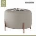 Puff Girassol Mais Decor Cobre/Linho Areia
