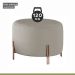 Puff Girassol Mais Decor Cobre/Linho Areia