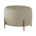 Puff Girassol Mais Decor Cobre/Linho Bege