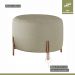 Puff Girassol Mais Decor Cobre/Linho Bege