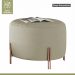 Puff Girassol Mais Decor Cobre/Linho Bege