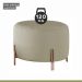 Puff Girassol Mais Decor Cobre/Linho Bege