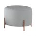 Puff Girassol Mais Decor Cobre/Linho Cinza