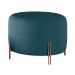 Puff Girassol Mais Decor Cobre/Linho Jeans Azul