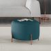 Puff Girassol Mais Decor Cobre/Linho Jeans Azul