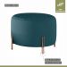Puff Girassol Mais Decor Cobre/Linho Jeans Azul