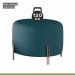 Puff Girassol Mais Decor Cobre/Linho Jeans Azul