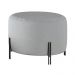 Puff Girassol Mais Decor Preto/Linho Cinza