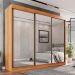Guarda Roupa Casal 100% Mdf 3 Portas De Correr Com 3 Espelhos 6 Gavetas Fênix - Mais Móveis  Cinamomo