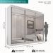 Guarda Roupa Casal 100% Mdf 3 Portas De Correr Com 3 Espelhos 6 Gavetas Fênix - Mais Móveis  Neve