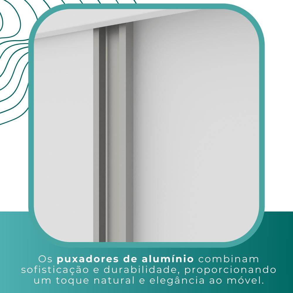 Guarda Roupa Casal 100% Mdf 3 Portas De Correr Com 3 Espelhos 6 Gavetas Fênix - Mais Móveis  Neve