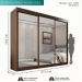 Guarda Roupa Casal 100% Mdf 3 Portas De Correr Com 3 Espelhos 6 Gavetas Fênix - Mais Móveis  New Canion
