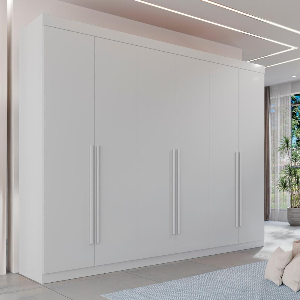 Guarda Roupa Casal 100% Mdf 6 Portas 6 Gavetas Itália - Mais Móveis  Neve