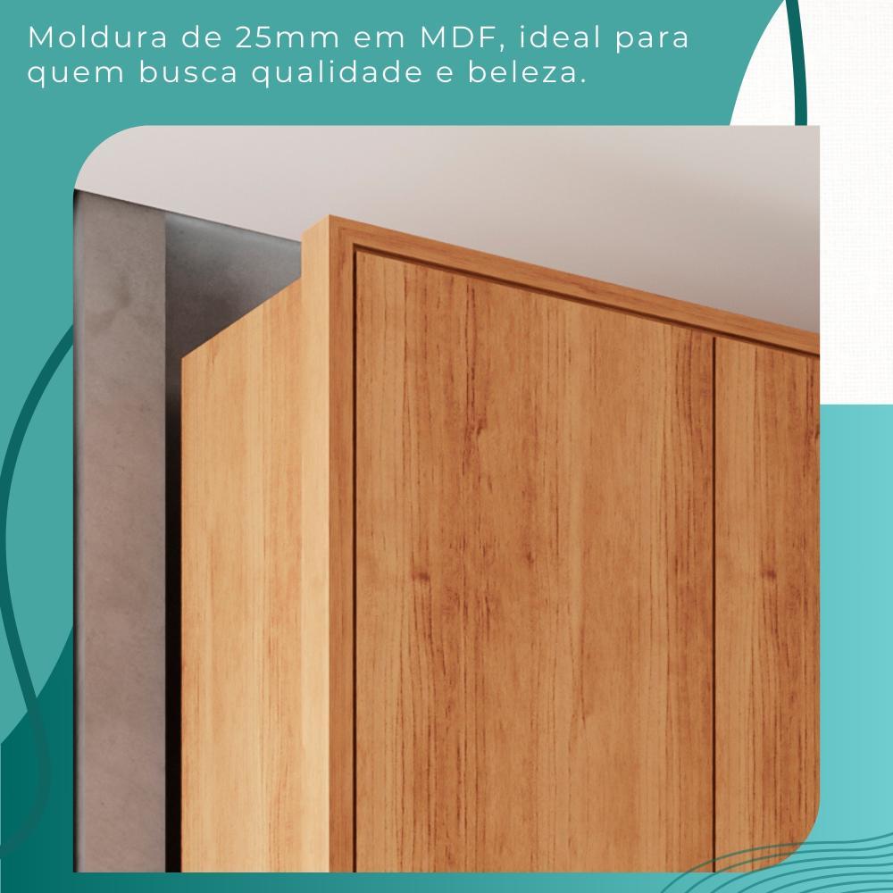Guarda Roupas 100%  Mdf 6 Portas 5 Gavetas Moscou - Mais Móveis  Cinamomo