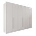 Guarda Roupas 100%  Mdf 6 Portas 5 Gavetas Moscou - Mais Móveis  Neve