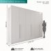 Guarda Roupas 100%  Mdf 6 Portas 5 Gavetas Moscou - Mais Móveis  Neve