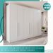 Guarda Roupas 100%  Mdf 6 Portas 5 Gavetas Moscou - Mais Móveis  Neve
